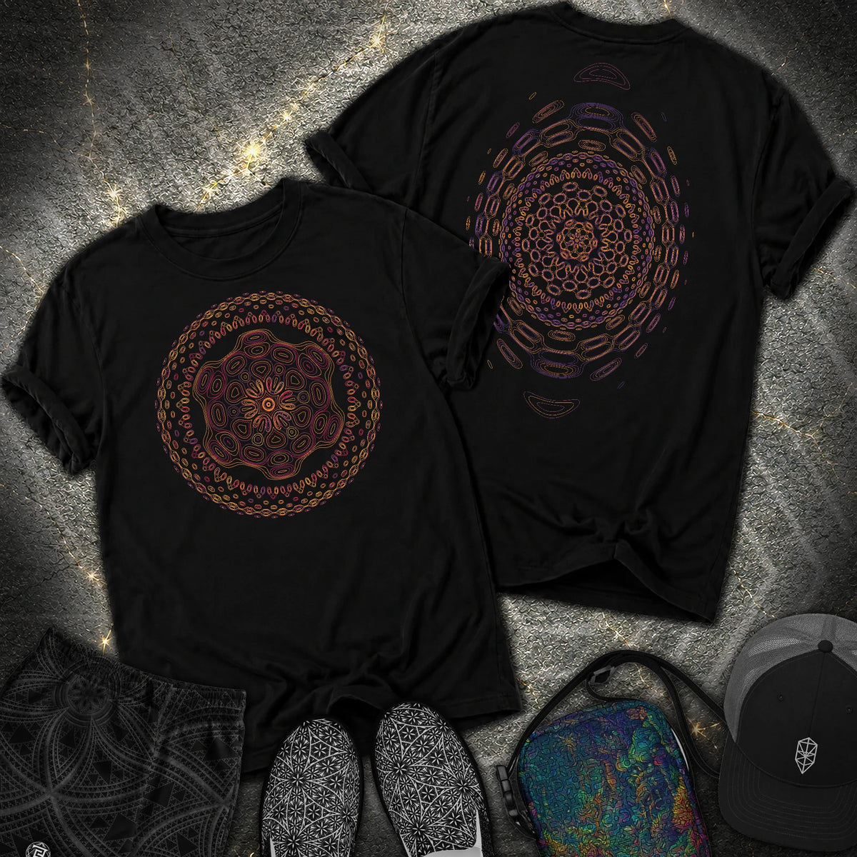 Cymandala Front 2 Sided Comfort T-Shirt - Cymandala Front 2 Sided Comfort T-Shirt - Black