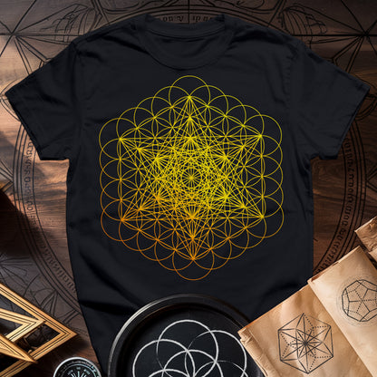 Metatron's Cube on Flower Of Life T-Shirt