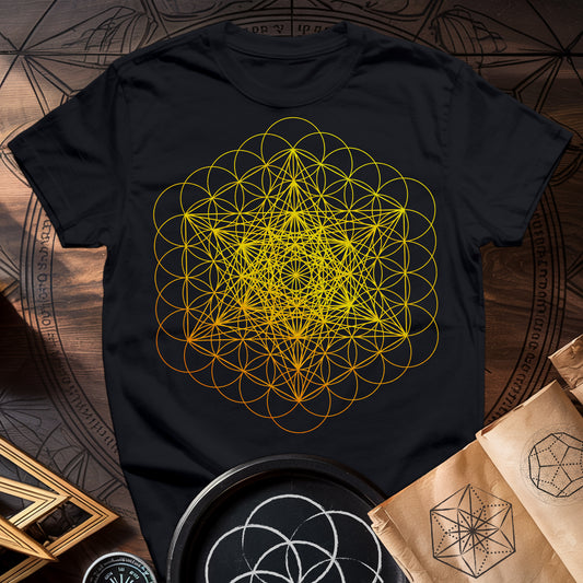 Metatron's Cube on Flower Of Life T-Shirt