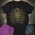 Owl Flower Of Life Womens T-Shirt