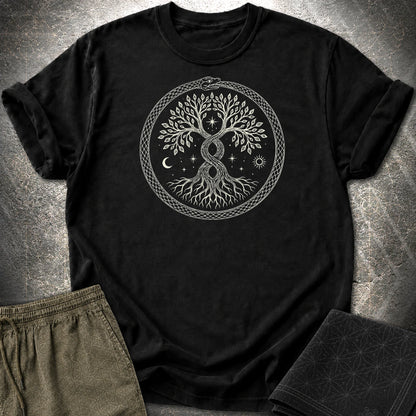 888 Ouroboros Tree T-Shirt - 888 Ouroboros Tree T-Shirt - Black