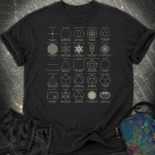 Sacred Geometry Figures Comfort T-Shirt - Sacred Geometry Figures Comfort T-Shirt - Black