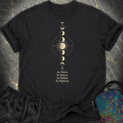 As Above So Below Moon - As Above So Below Moon Comfort T-Shirt - Black