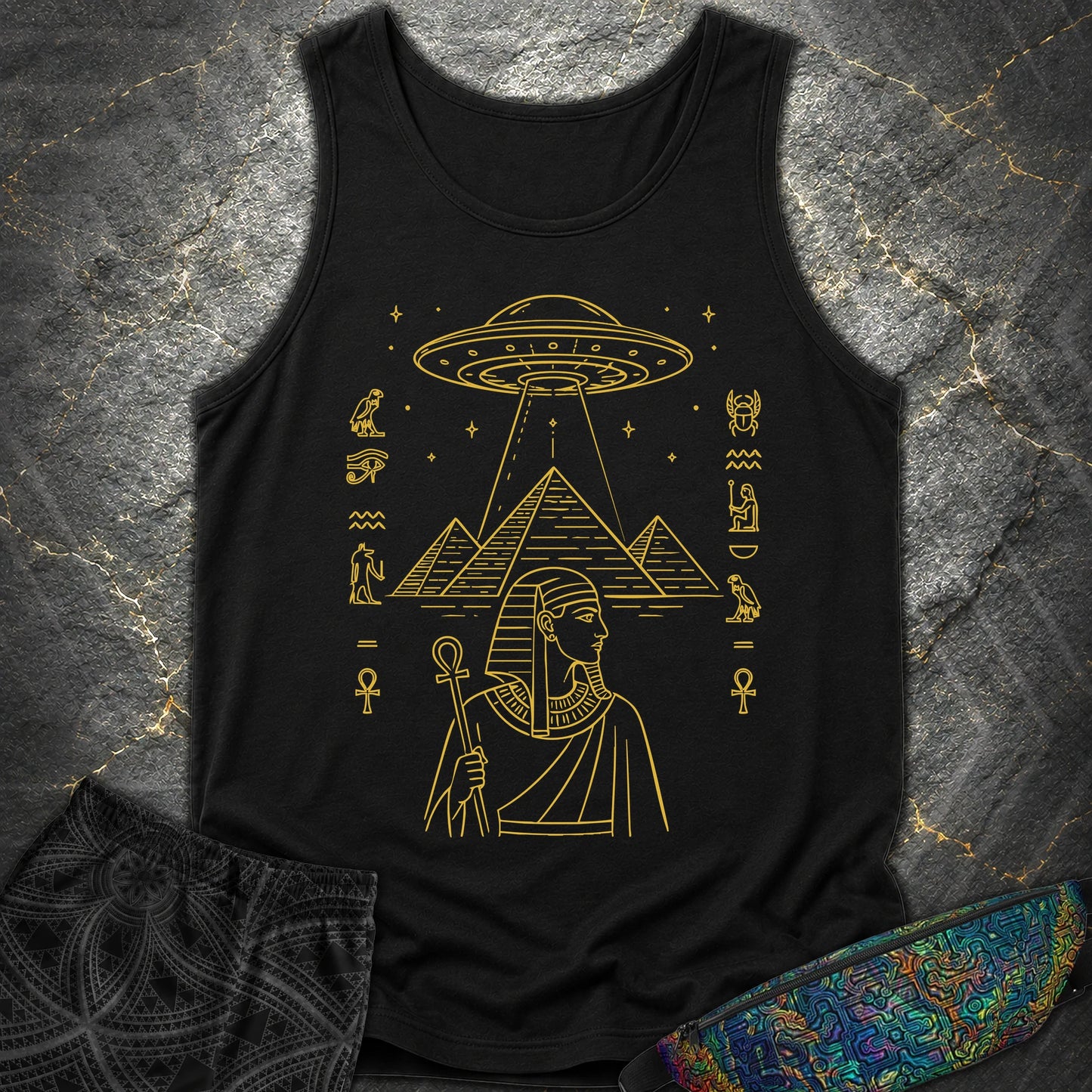 Pyramid Signal Over the Pharaoh - Pyramid Signal Over the Pharaoh Comfort Tank Top - Black