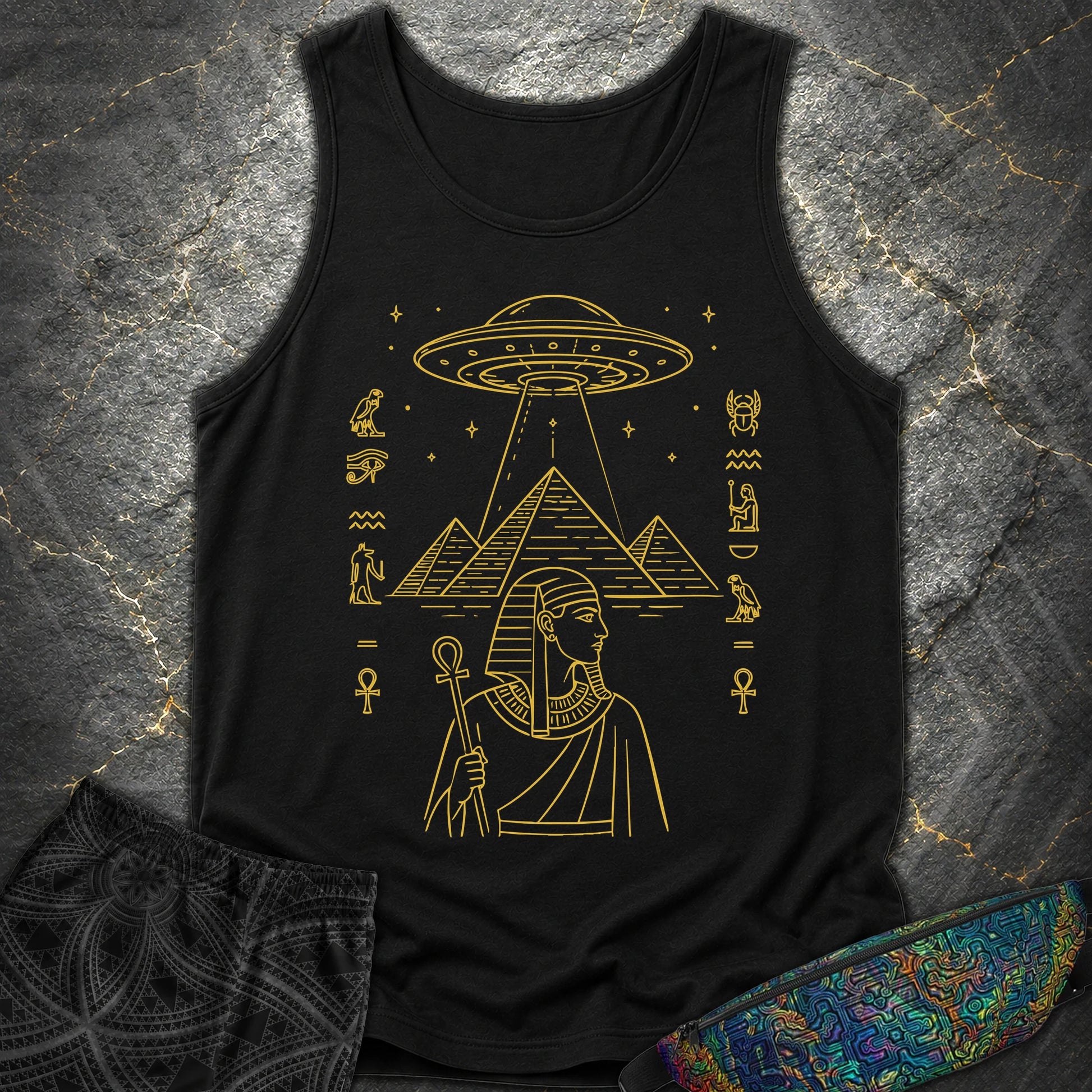 Pyramid Signal Over the Pharaoh - Pyramid Signal Over the Pharaoh Comfort Tank Top - Black