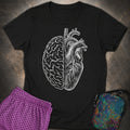 Heart Brain Womens T-Shirt