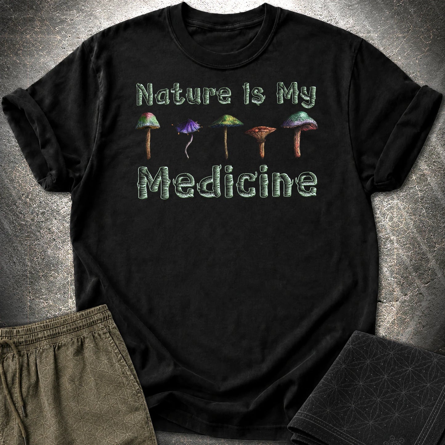 Nature Is My Medicine T-Shirt - Nature Is My Medicine T-Shirt - Black