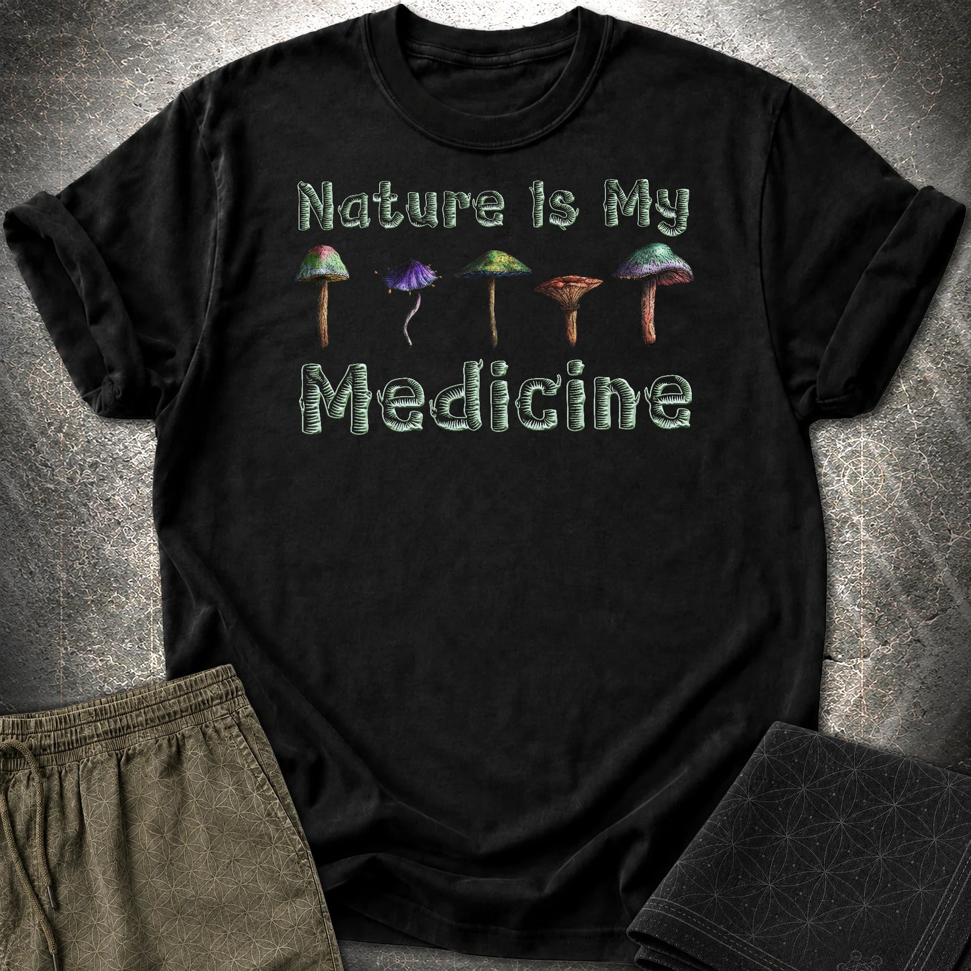 Nature Is My Medicine T-Shirt - Nature Is My Medicine T-Shirt - Black