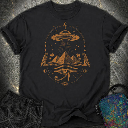 Starship Above the Sacred Pyramids - Starship Above the Sacred Pyramids Comfort T-Shirt - Black