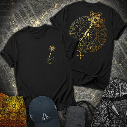 Psilocybin Key To Universe 2 Sided T-Shirt - Psilocybin Key To Universe 2 Sided T-Shirt - Black