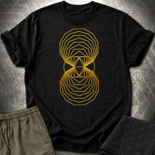 Regular Polygons Vesica Picsis T-Shirt - Regular Polygons Vesica Picsis T-Shirt - Black