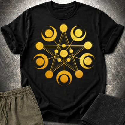 Golden Crop Circle T-Shirt - Golden Crop Circle T-Shirt - Black