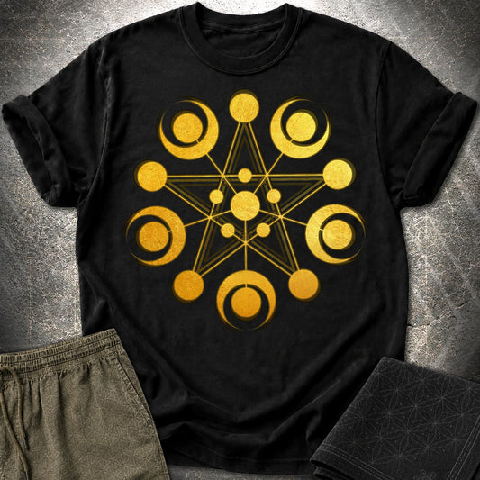 Golden Crop Circle T-Shirt - Golden Crop Circle T-Shirt - Black