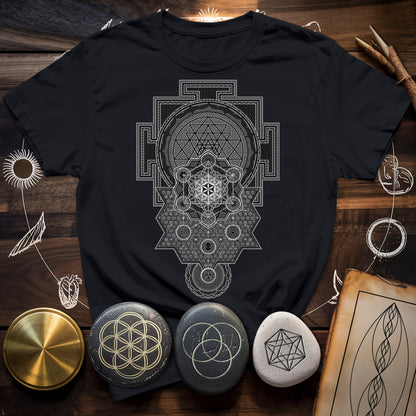 Sri Yantra Intricate Sacred Patterns T-Shirt