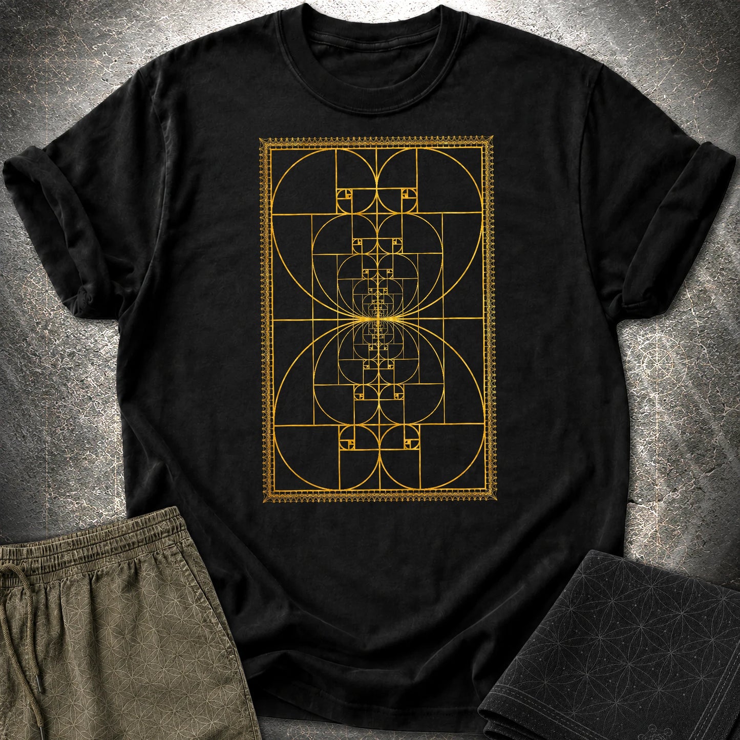 Golden Ratio Symmetry T-Shirt - Golden Ratio Symmetry T-Shirt - Black