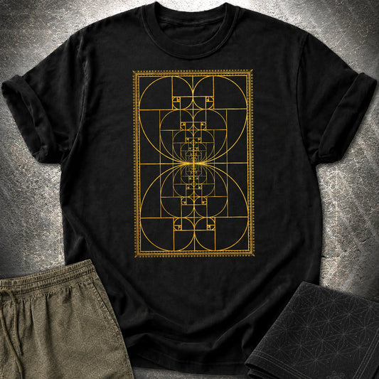 Golden Ratio Symmetry T-Shirt - Golden Ratio Symmetry T-Shirt - Black