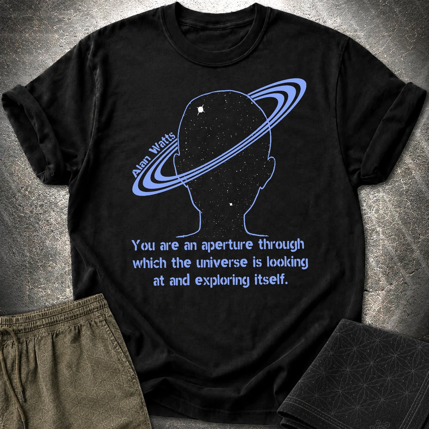 Alan Watts Aperture T-Shirt - Alan Watts Aperture T-Shirt - Black