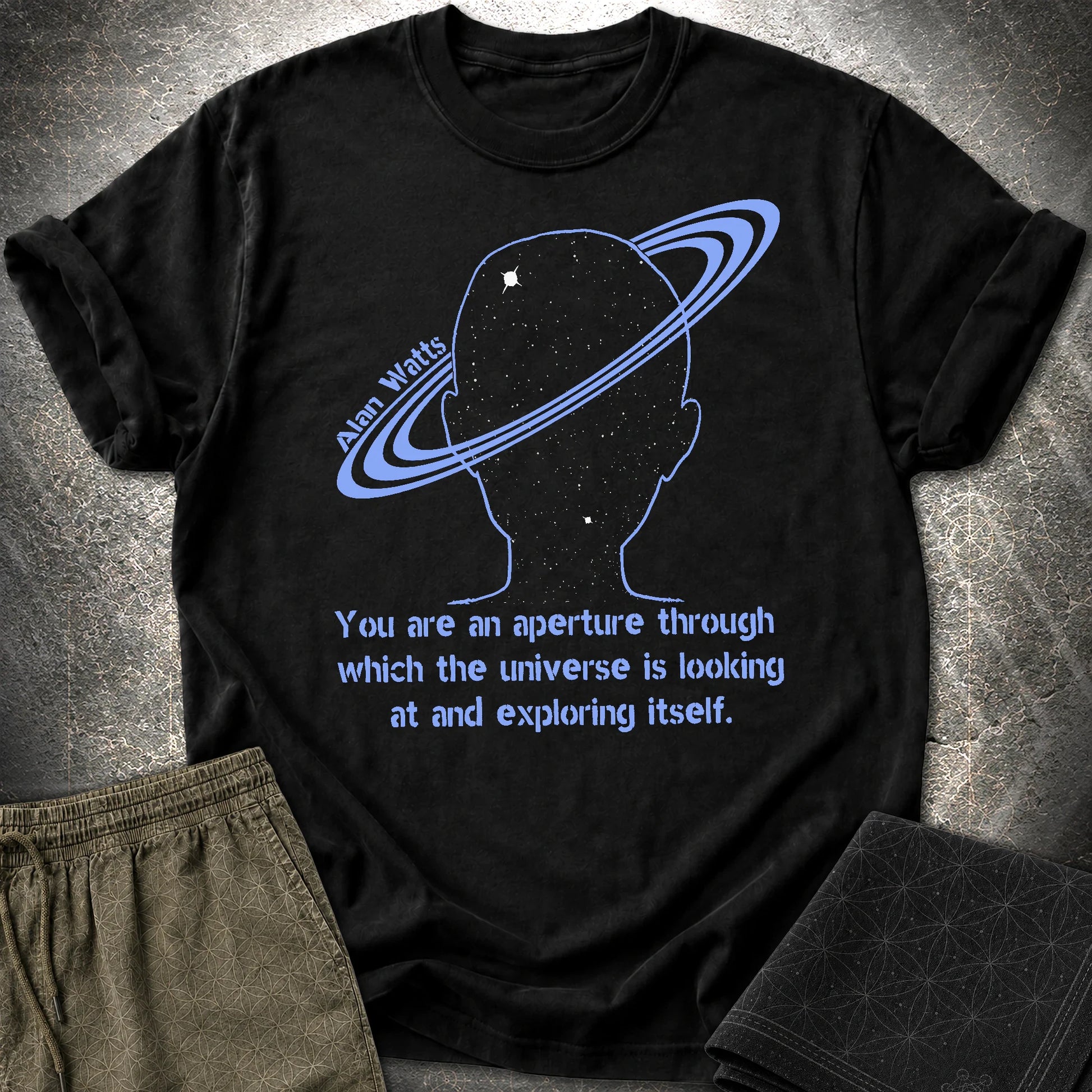 Alan Watts Aperture T-Shirt - Alan Watts Aperture T-Shirt - Black