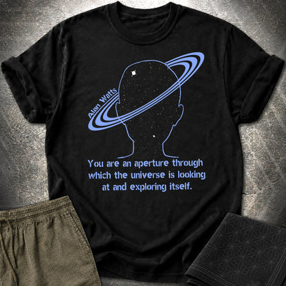 Alan Watts Aperture T-Shirt - Alan Watts Aperture T-Shirt - Black