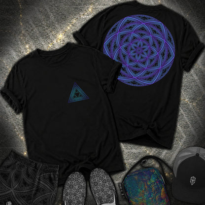 Sierpinski Seed Of Life 2 Sided T-Shirt - Sierpinski Seed Of Life 2 Sided Comfort T-Shirt - Black