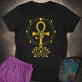 Eye of Life Above Lotus Womens T-Shirt