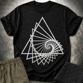 Spiralling Triangle Geometric T-Shirt