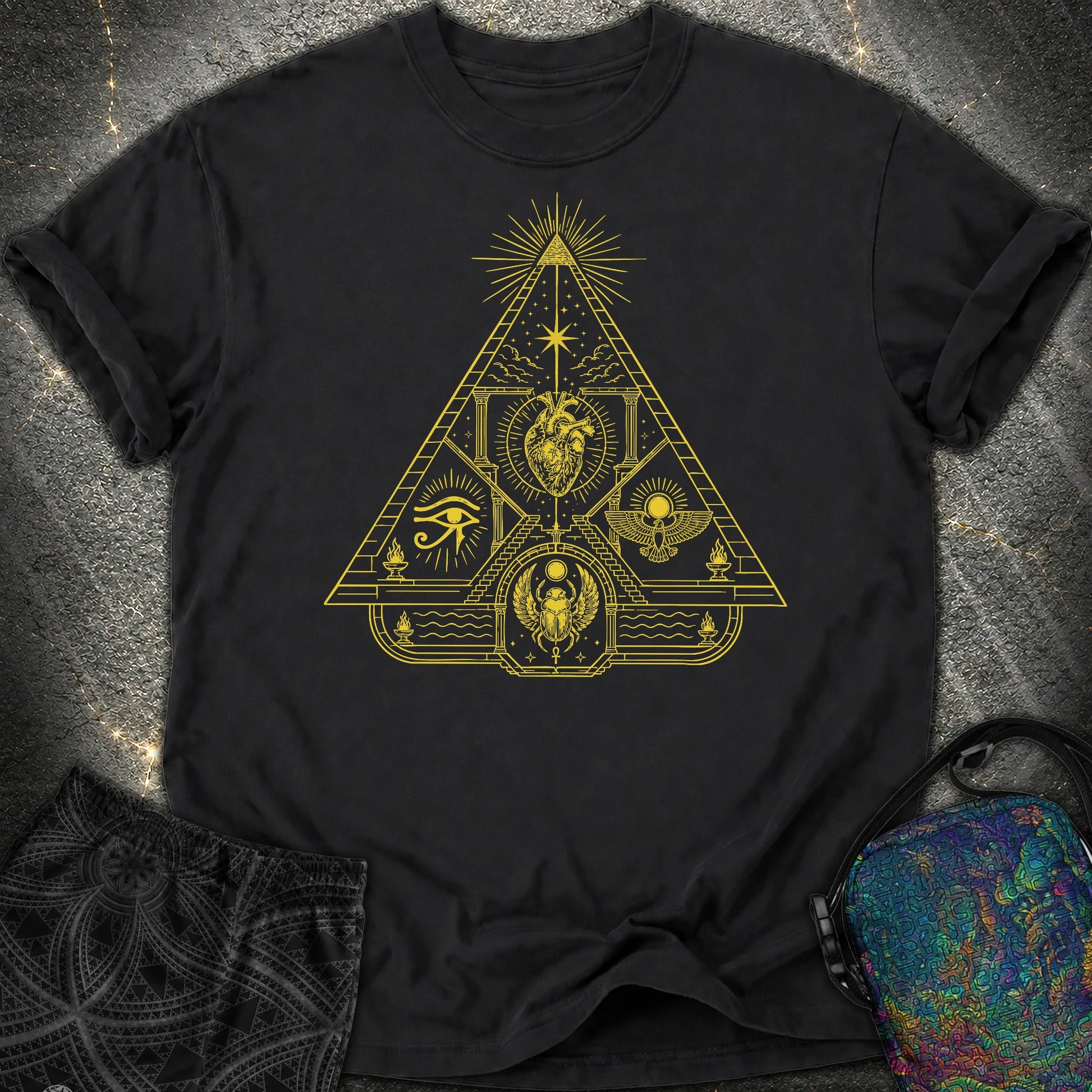 Mystic Pyramid of the Sacred Heart - Mystic Pyramid of the Sacred Heart Comfort T-Shirt - Black
