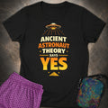 Ancient Astronaut Theory Says Yes - Orange Womens T-Shirt