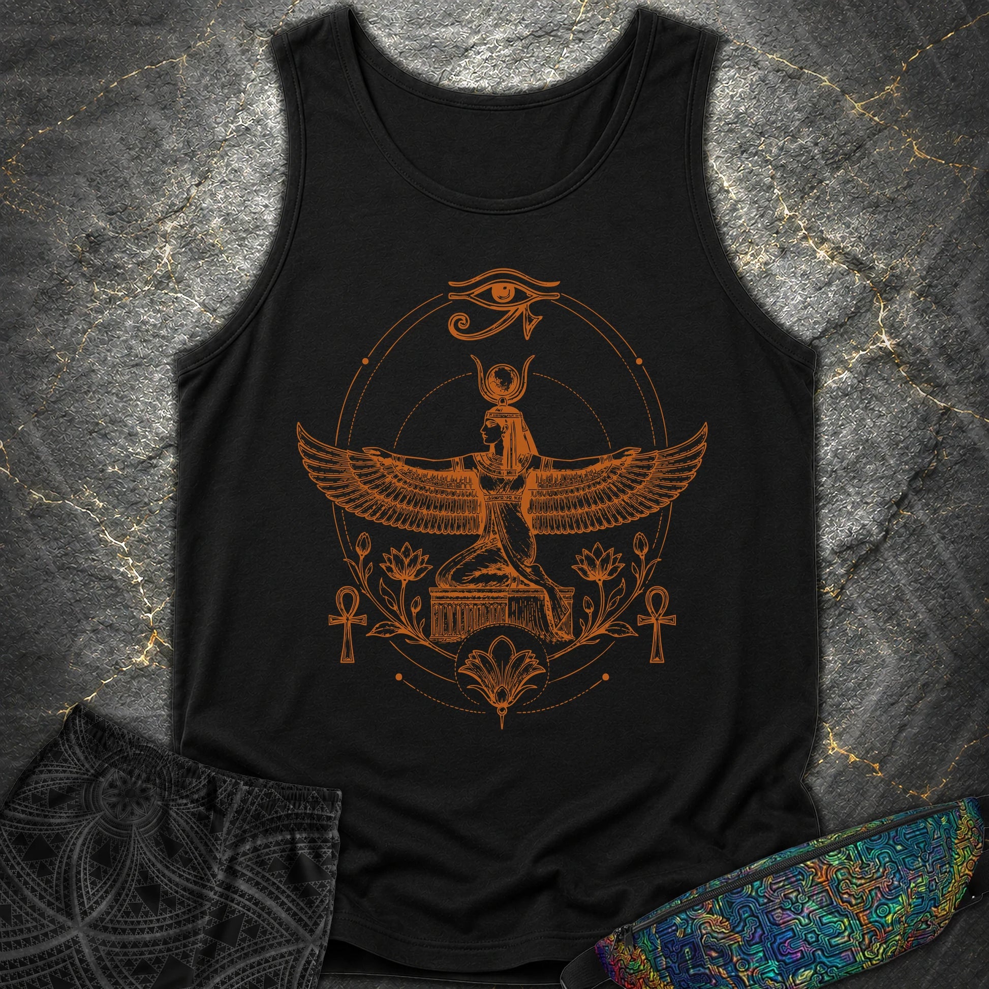 Winged Goddess of the Nile - Winged Goddess of the Nile Comfort Tank Top - Black