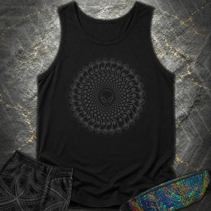 Alien Mushroom Spiral Comfort Tank - Alien Mushroom Spiral Comfort Tank - Black