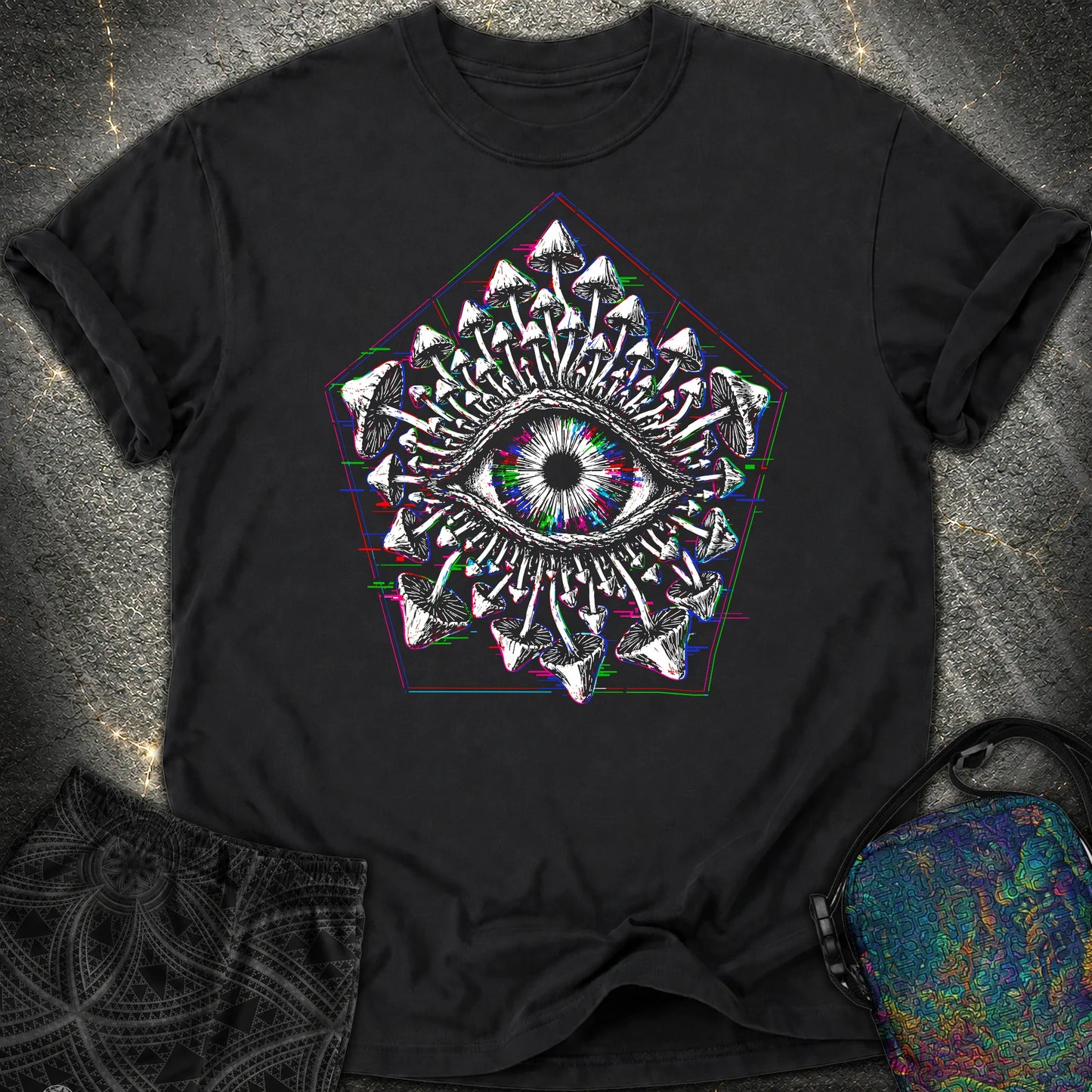 Third Eye Mushroom Comfort T-Shirt - Third Eye Mushroom Comfort T-Shirt - Black
