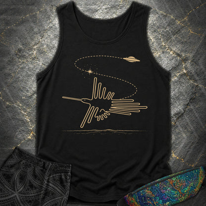 Geoglif Ptaka I Latający Spodek - Geoglif Ptaka I Latający Spodek Comfort Tank Top - Black
