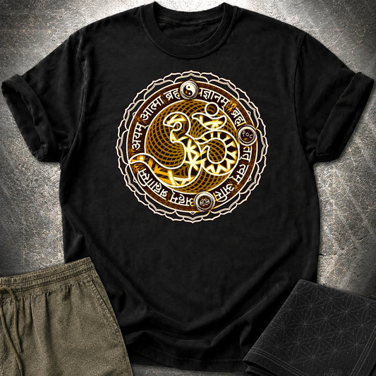 Ohm Sacred Sanskrit T-Shirt - Ohm Sacred Sanskrit T-Shirt - Black