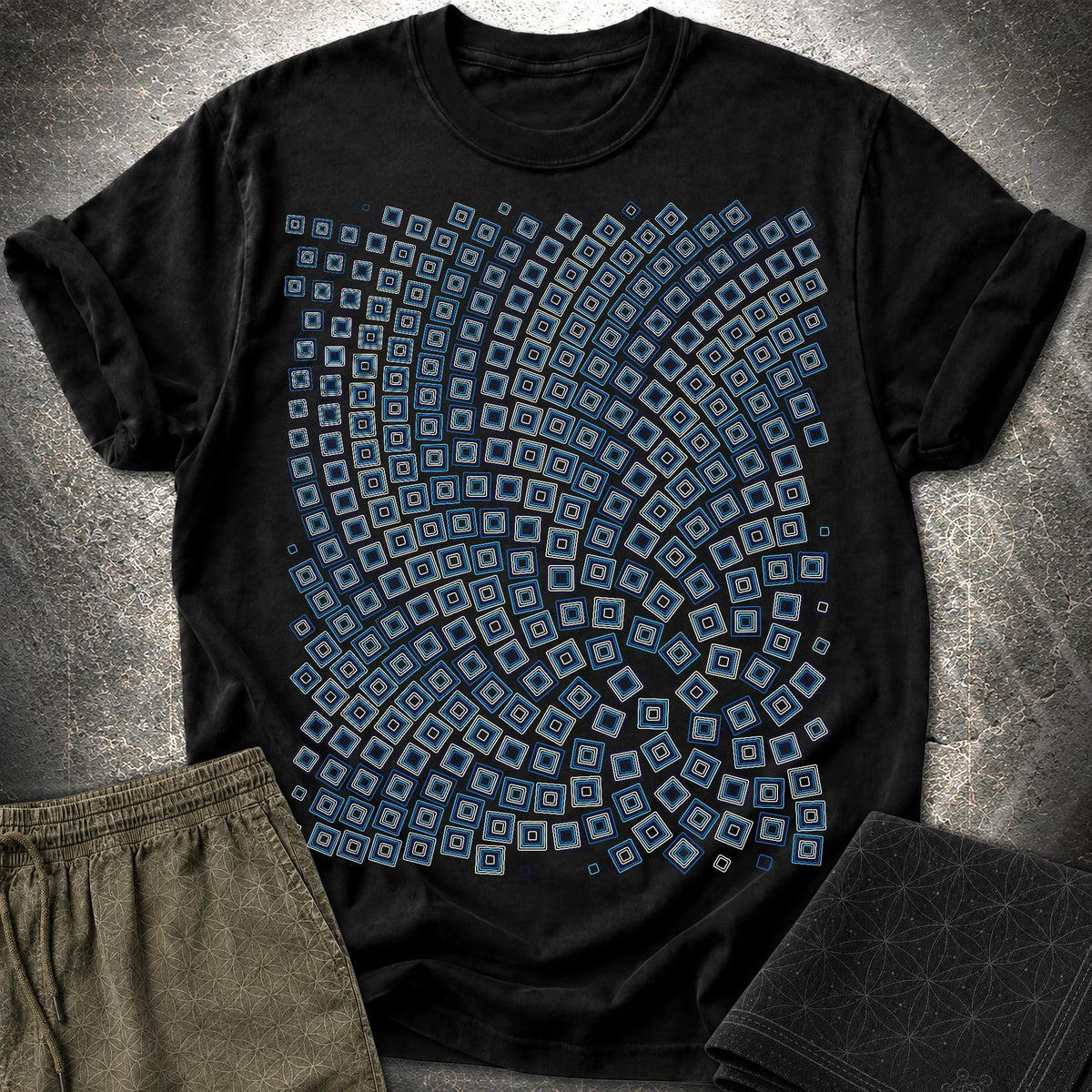 Golden Ratio Fibonacci Spiral Geometric Math Art T-Shirt - Golden Ratio Fibonacci Spiral Geometric Math Art T-Shirt - Black
