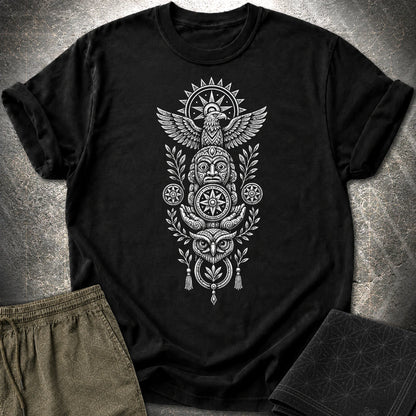 Totem White - Totem White T-Shirt - Black