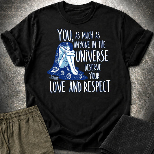Buddha Love and Respect T-Shirt - Buddha Love and Respect T-Shirt - Black
