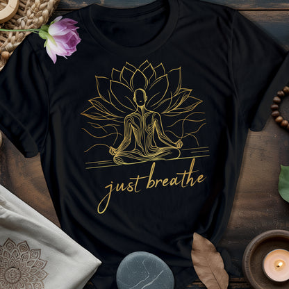 Just Breathe Lotus Meditation T-Shirt