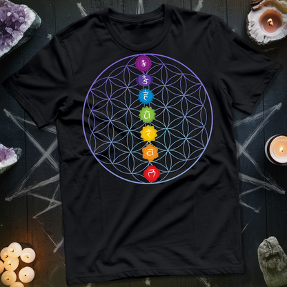 Chakras Flower Of Life T-Shirt