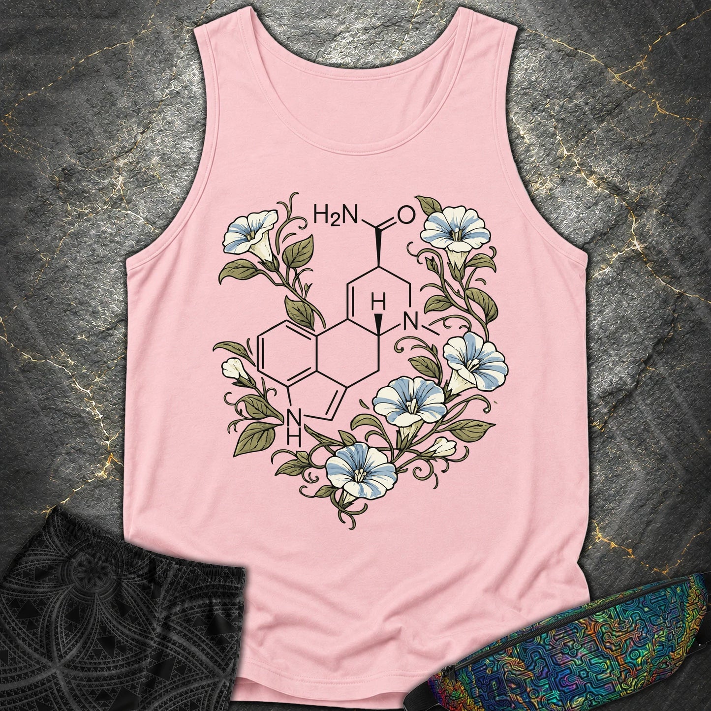 Morning Glory Molecule Color - Morning Glory Molecule Color Comfort Tank Top - Blossom