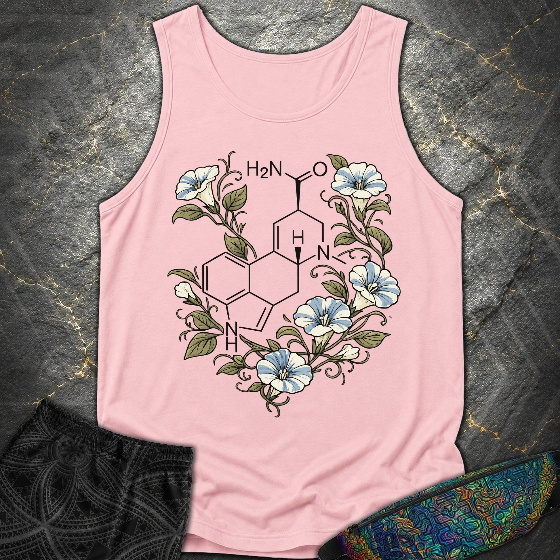 Morning Glory Molecule Color - Morning Glory Molecule Color Comfort Tank Top - Blossom