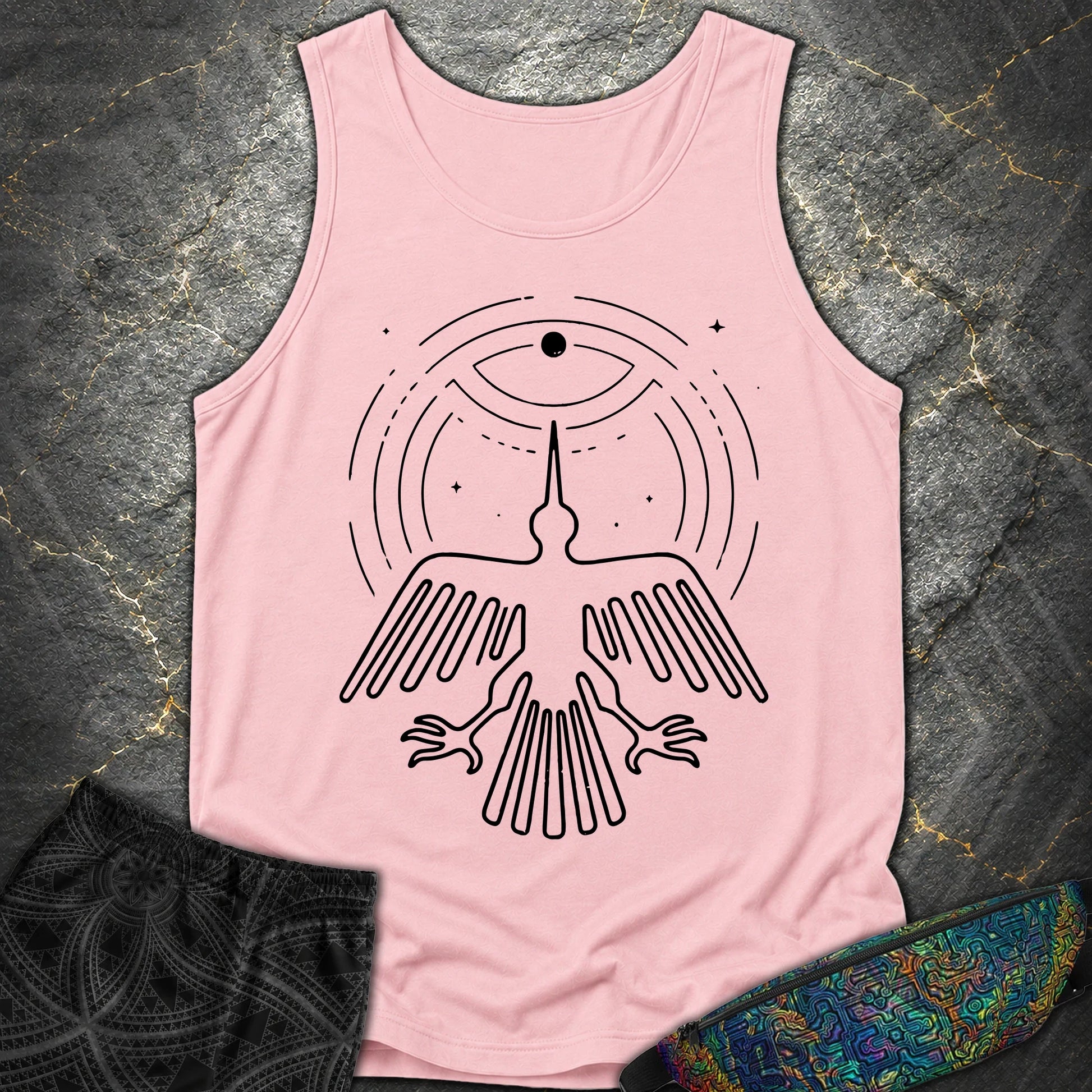 Geoglif Ptaka Biale - Geoglif Ptaka Biale Comfort Tank Top - Blossom
