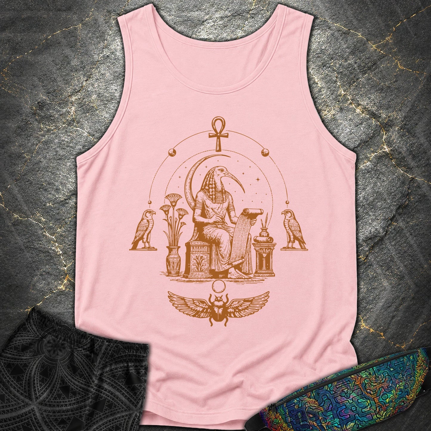 Ibis Scribe Beneath the Moon - Ibis Scribe Beneath the Moon Comfort Tank Top - Blossom