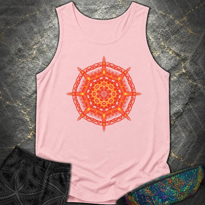 Radiant Geometry Portal Mandala - Radiant Geometry Portal Mandala Comfort Tank Top - Blossom
