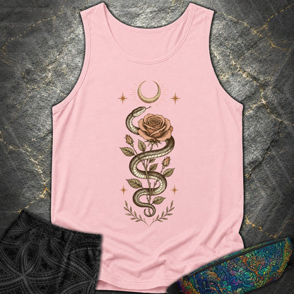Snake Rose Moon - Snake Rose Moon Comfort Tank Top - Blossom