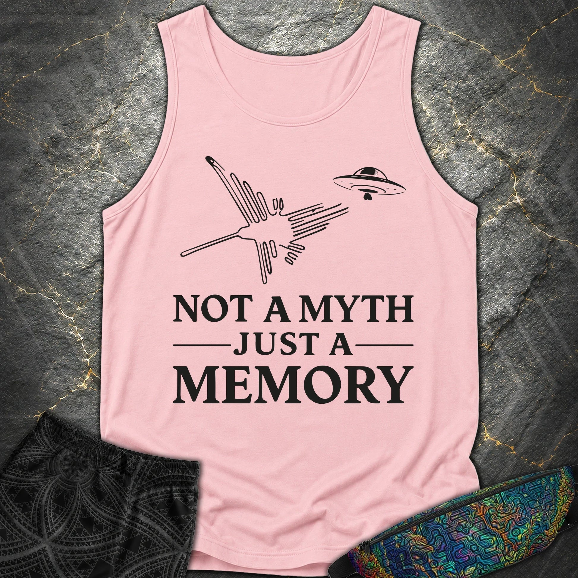 NOT MYTH JUST MEMORY Czarne - NOT MYTH JUST MEMORY Czarne Comfort Tank Top - Blossom