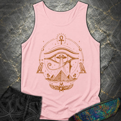 Ancient Eye Over Alien Pyramids - Ancient Eye Over Alien Pyramids Comfort Tank Top - Blossom