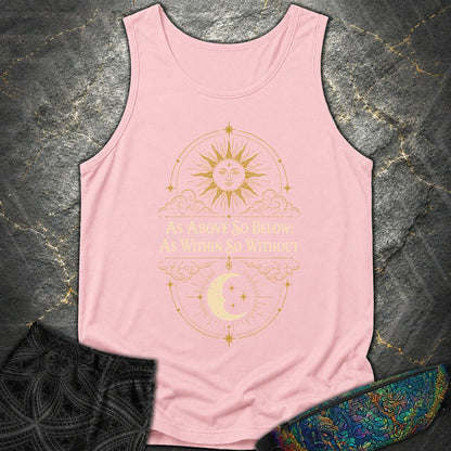 As Above So Below Sun Moon Colored - As Above So Below Sun Moon Colored Comfort Tank Top - Blossom