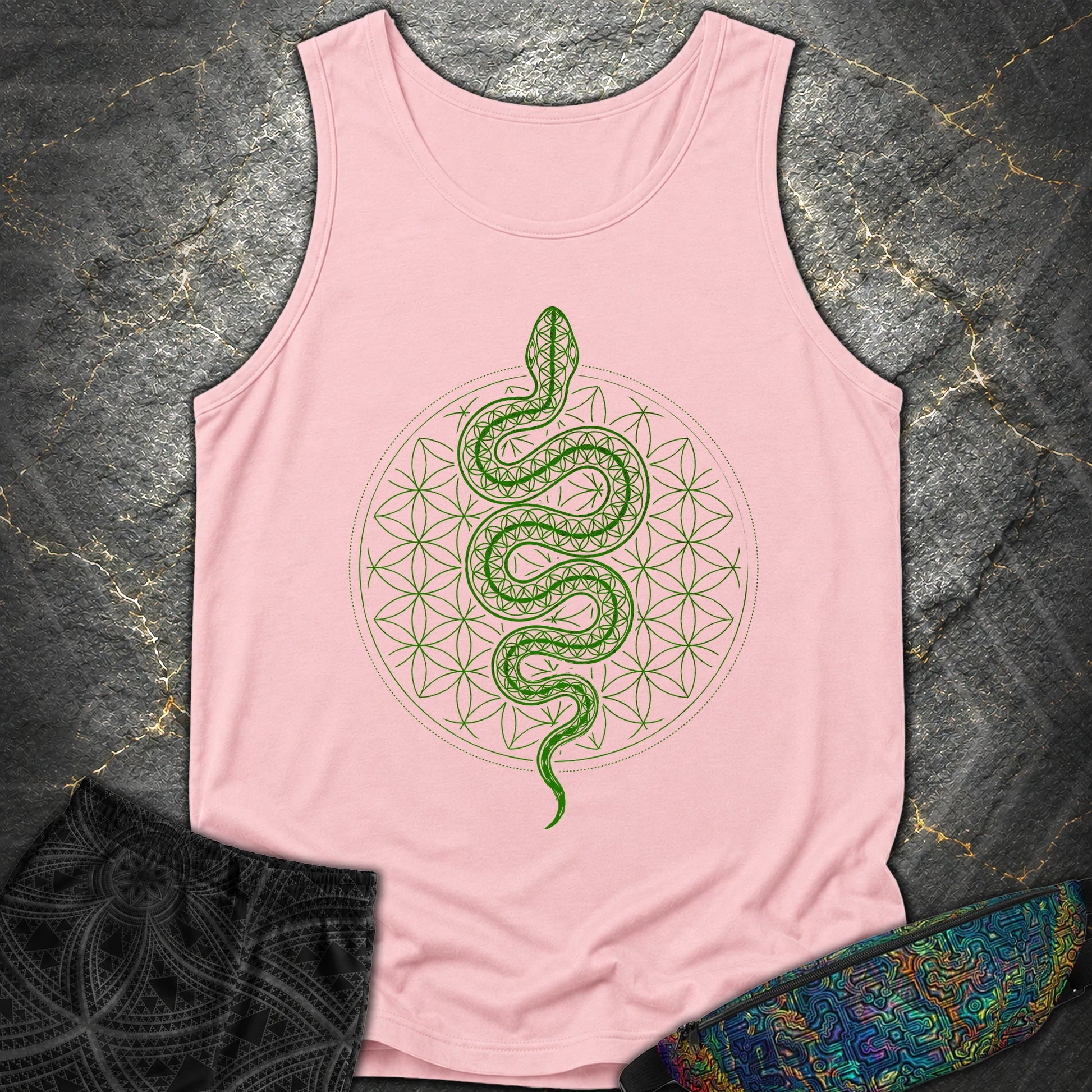 Flower of Life Serpent Comfort Tank Top - Flower of Life Serpent Comfort Tank Top - Blossom
