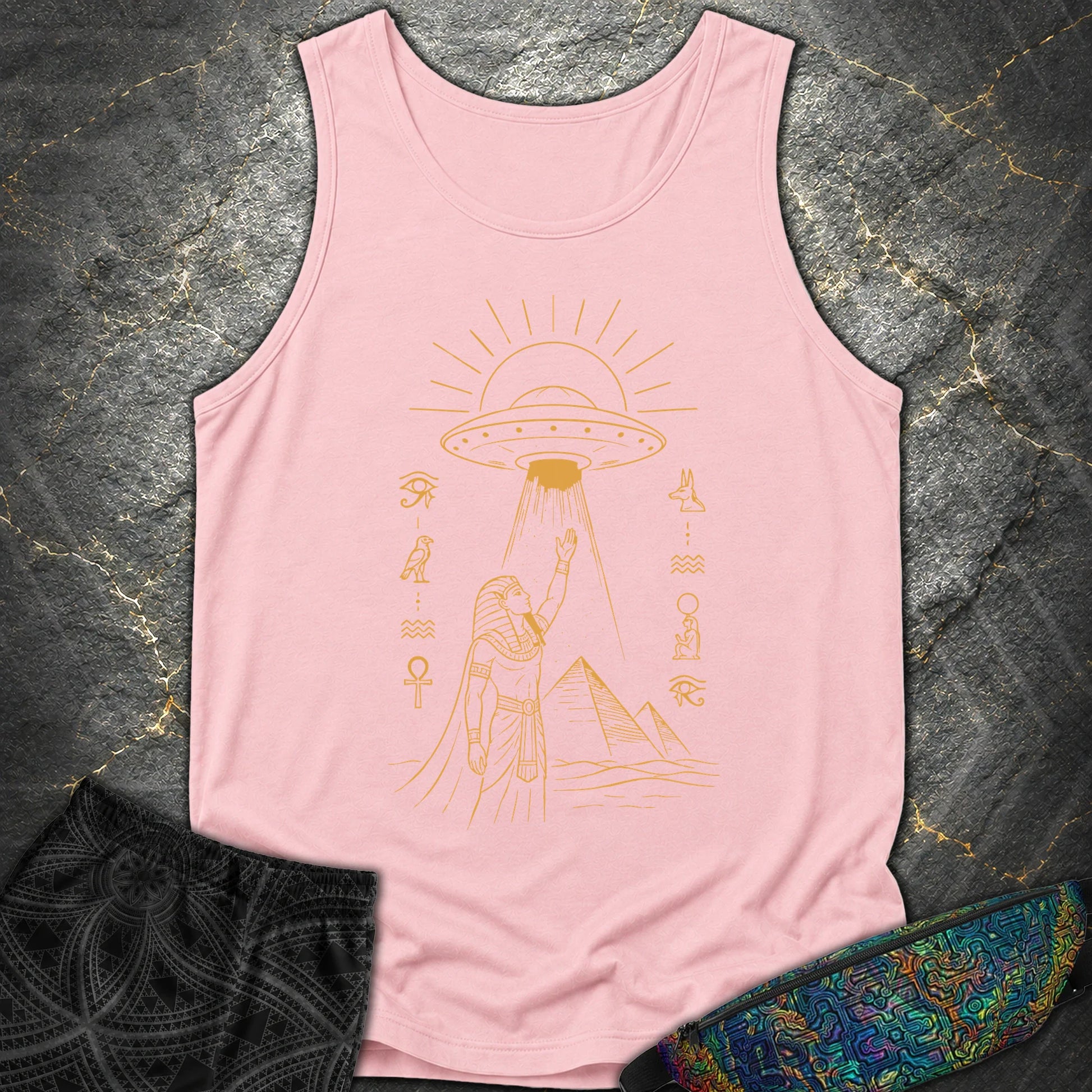 Pharaoh Reaching for the Sky Vessel - Pharaoh Reaching for the Sky Vessel Comfort Tank Top - Blossom