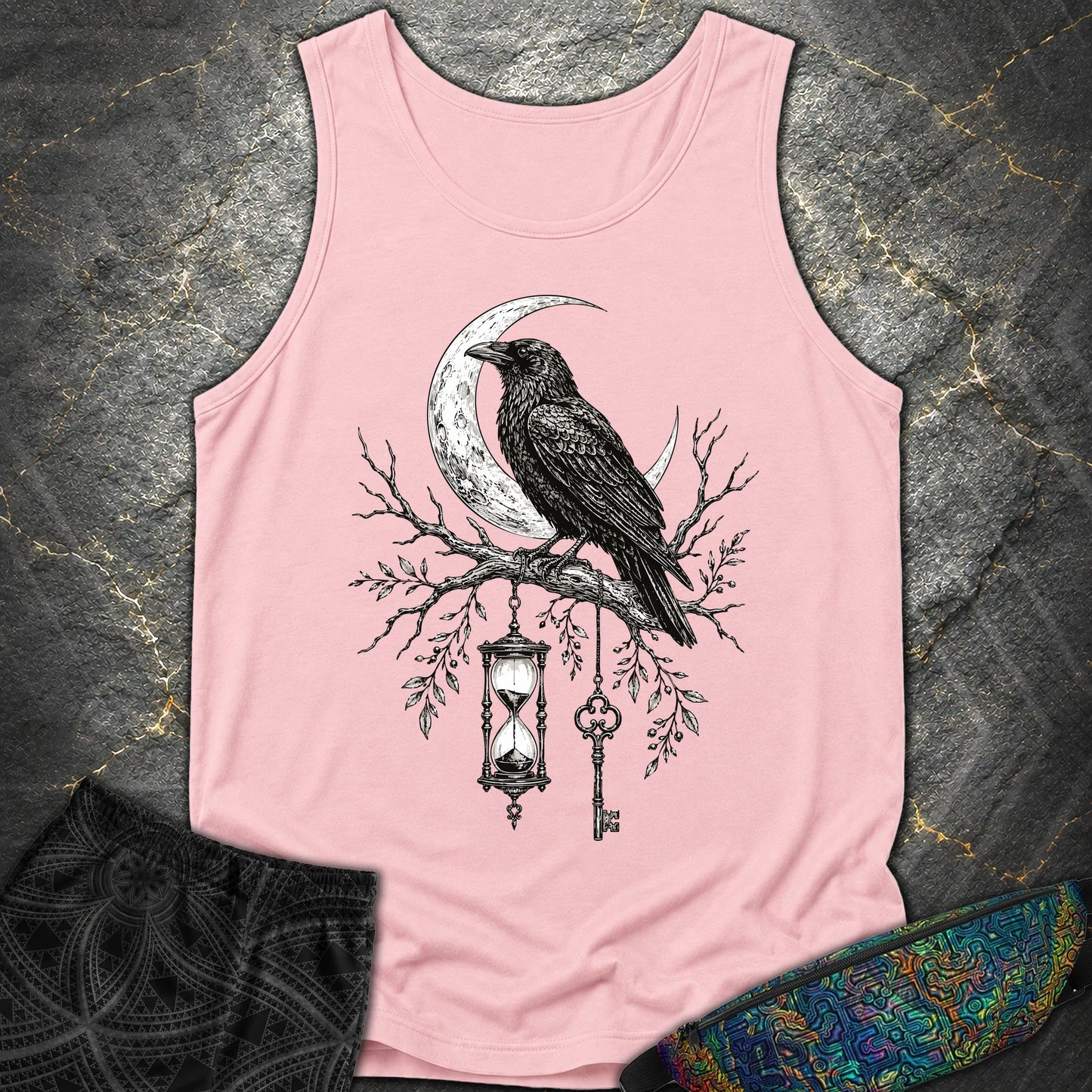 Crow Hourglass Key - Crow Hourglass Key Comfort Tank Top - Blossom